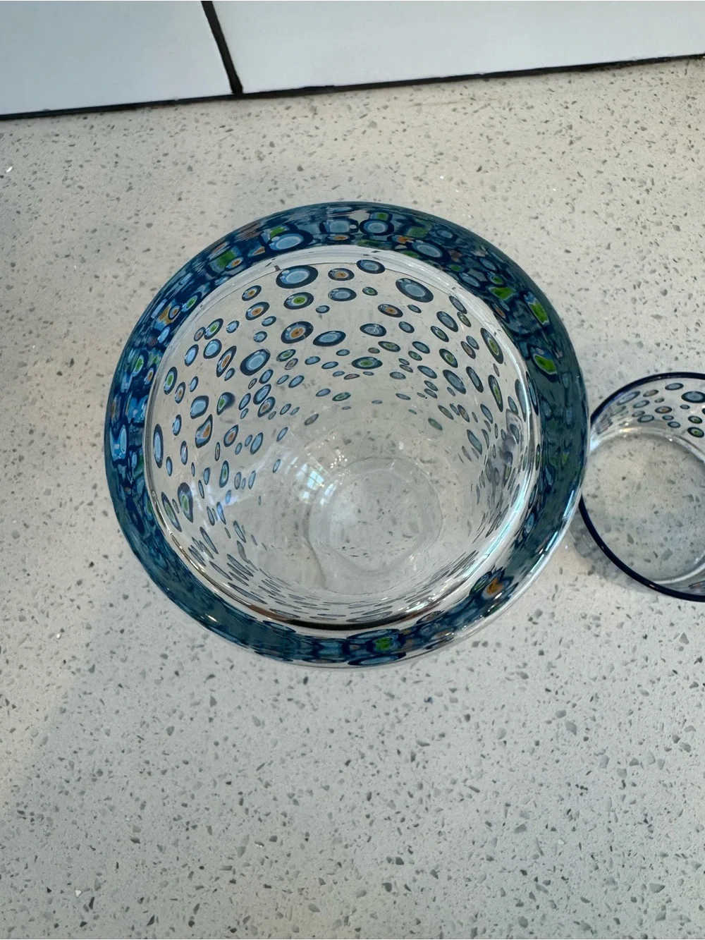 Rakle Glassware Evil Eye Watchful Eye Tumble-Up Carafe & Small Drinking Glass